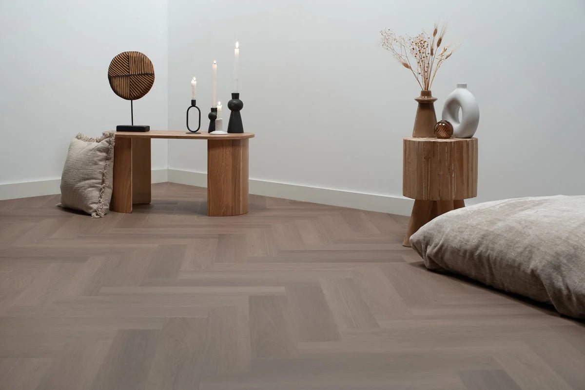 Floer Greige Eiche Fishgrät Klick Vinyl FLR-3930 - Solzaleben.de