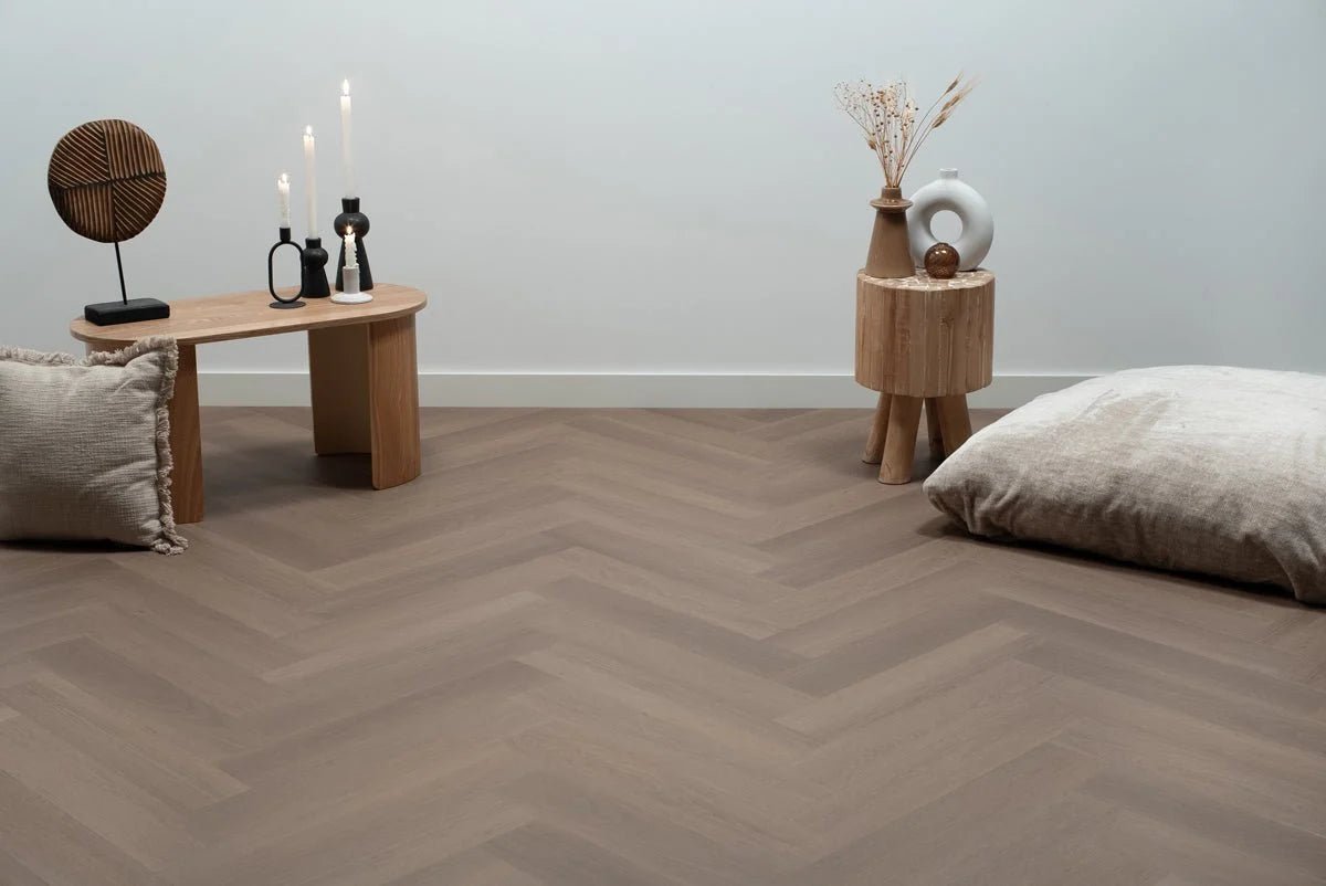 Floer Greige Eiche Fishgrät Klick Vinyl FLR-3930 - Solzaleben.de