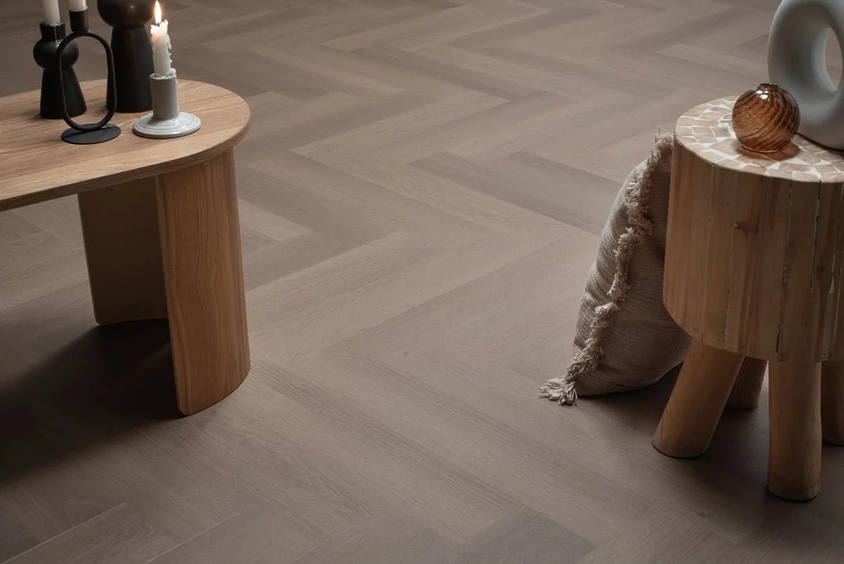 Floer Greige Eiche Fishgrät Klick Vinyl FLR-3930 - Solzaleben.de