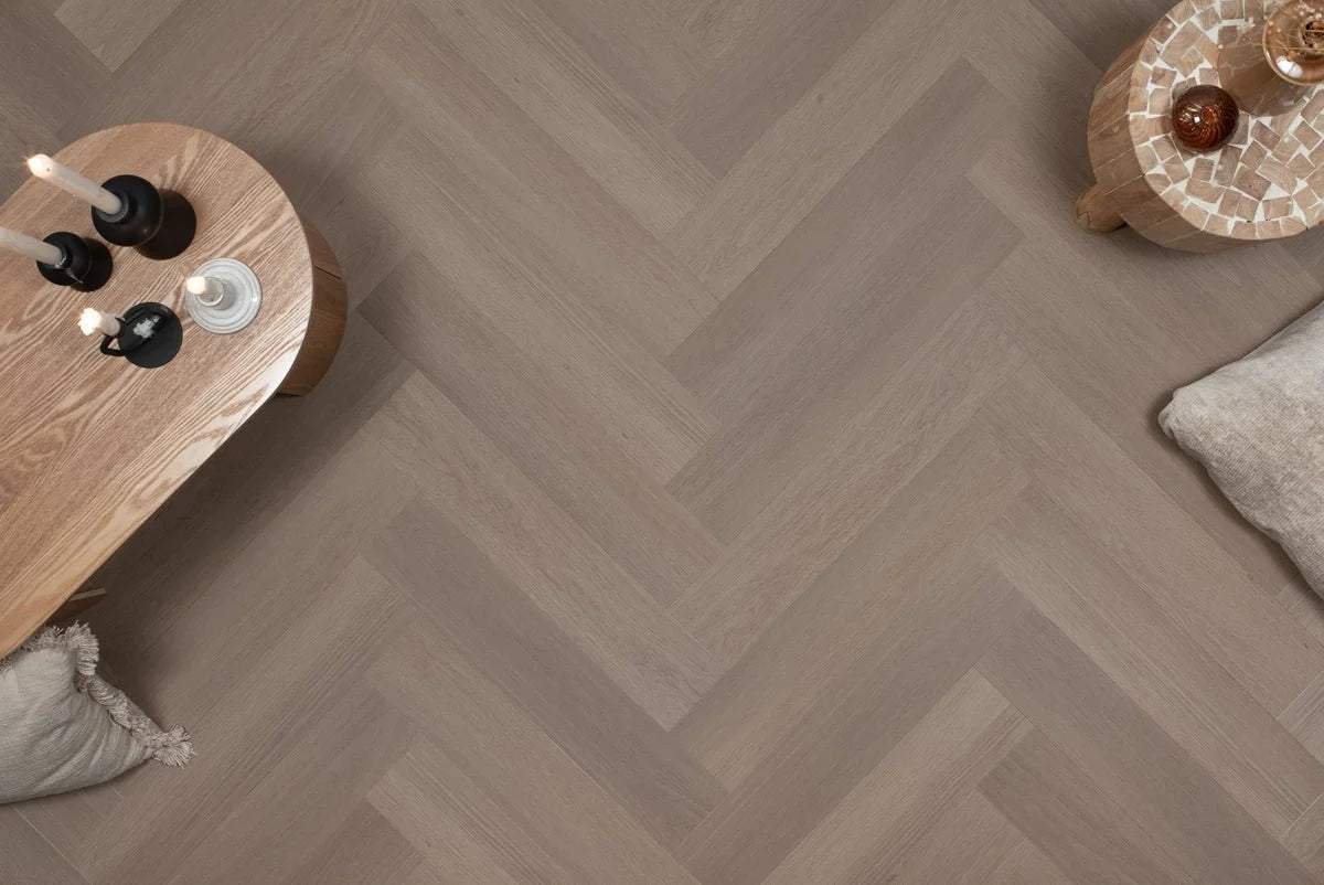Floer Greige Eiche Fishgrät Klick Vinyl FLR-3930 - Solzaleben.de
