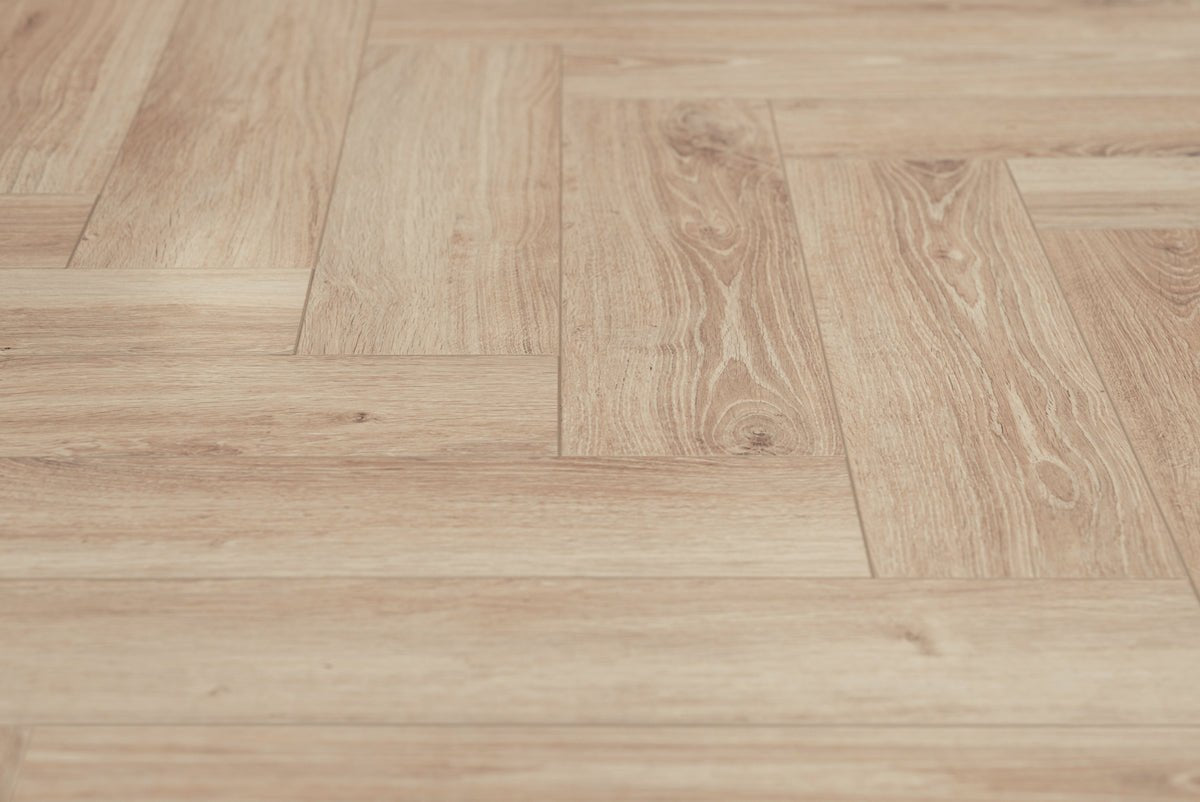 Floer Matt Weiß Eiche Fishgrät Laminat FLR - 1605 - Solzaleben.de