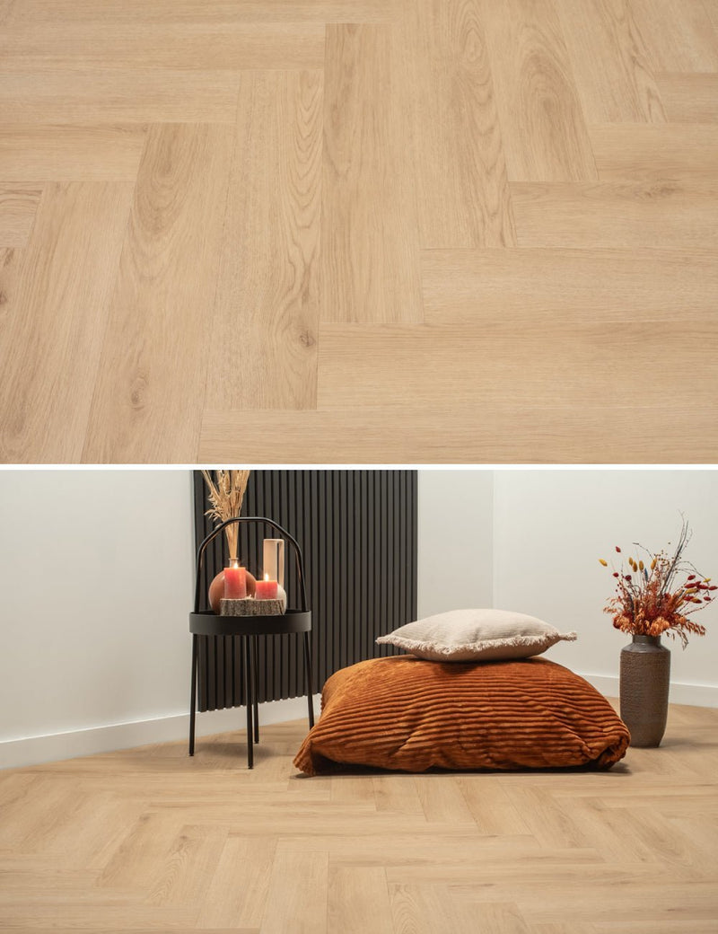 Floer Natur Eiche Fishgrät Klebe-Vinyl FLR-3513 - Solzaleben.de