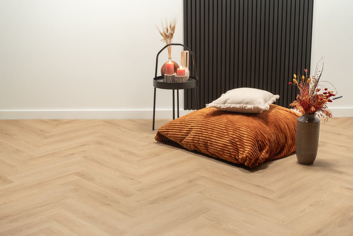 Floer Natur Eiche Fishgrät Klebe-Vinyl FLR-3513 - Solzaleben.de