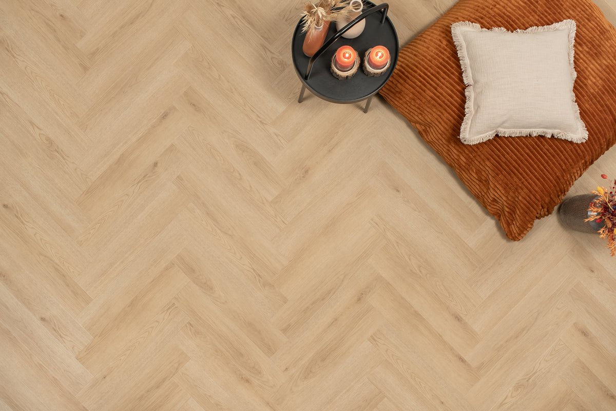Floer Natur Eiche Fishgrät Klebe - Vinyl FLR - 3513 - Solzaleben.de