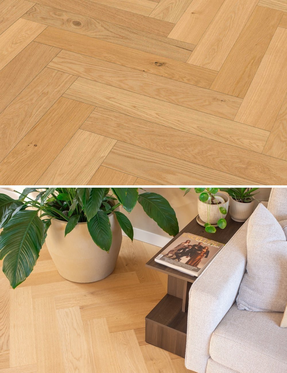 Floer Natur Eiche Hybrid Holz Fishgrät FLR-5017 - Solzaleben.de