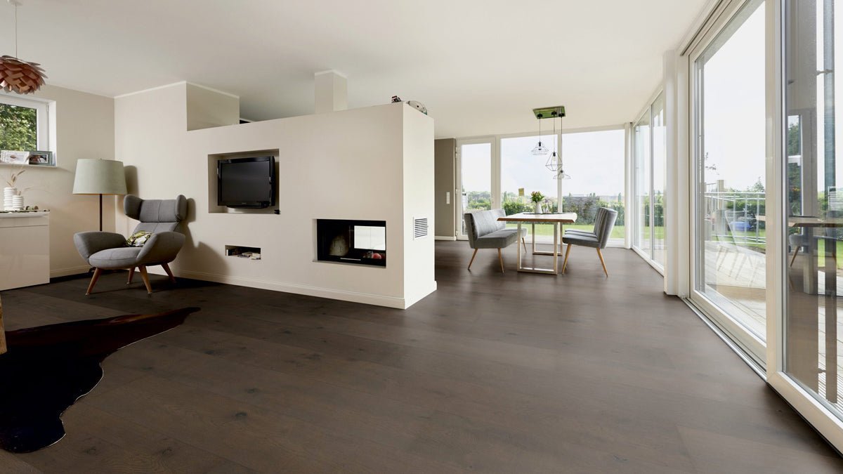 Floer Schwarz Eiche Rustikal Hybrid Holz FLR-5012 - Solzaleben.de