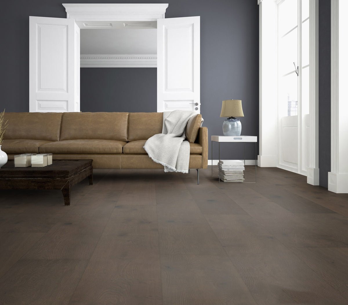 Floer Schwarz Eiche Rustikal Hybrid Holz FLR-5012 - Solzaleben.de
