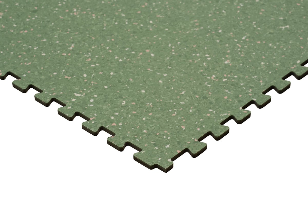 Floer STERC Moosgrün Industrie Klick Vinyl Fliesen FLR-7207 - Solza