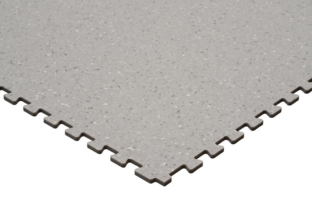 Floer STERC Silbernebel Industrie Klick Vinyl Fliesen FLR-7201 - Solza