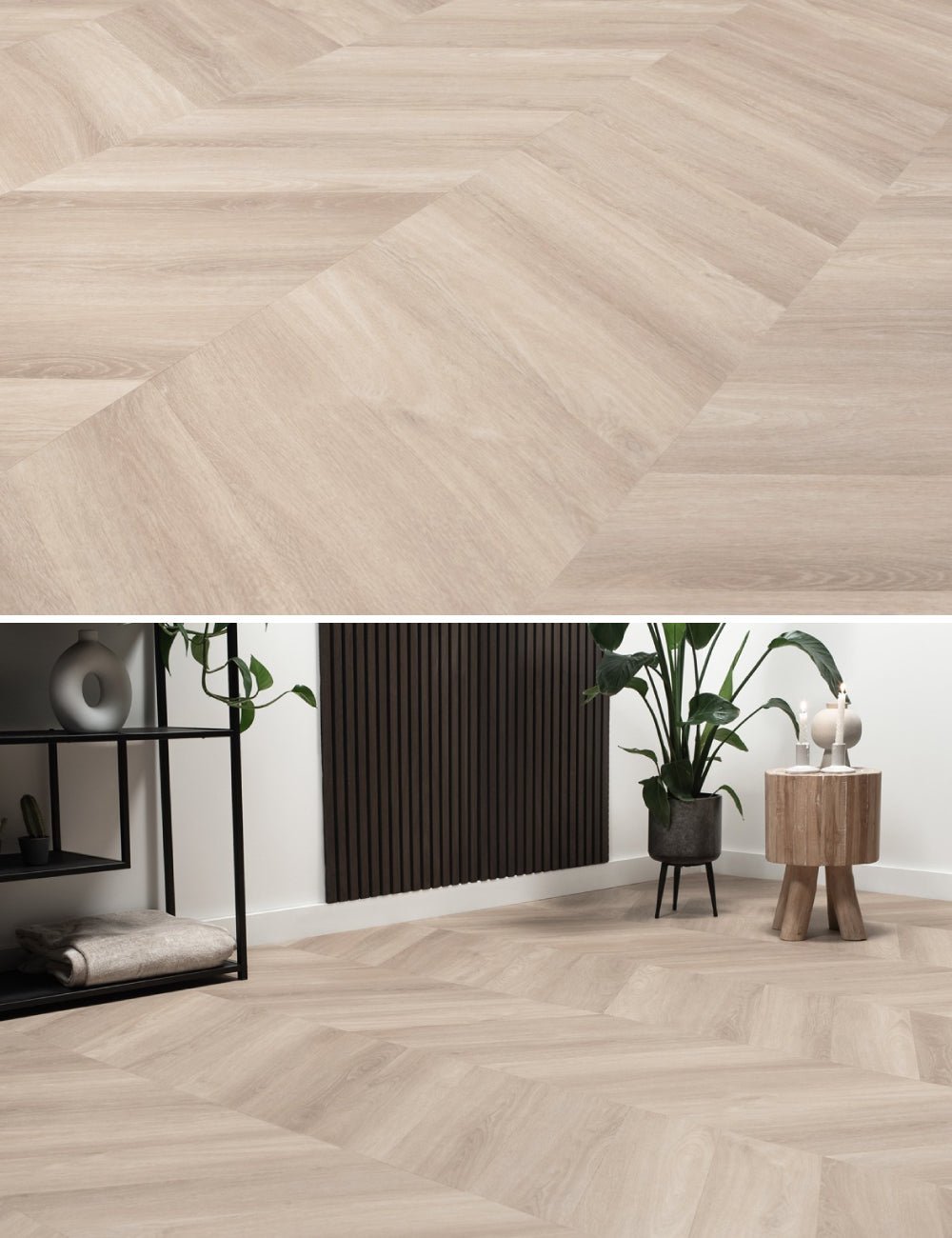 Floer Unbehandelt Eiche Chevron Klebe-Vinyl FLR-3570 - Solzaleben.de