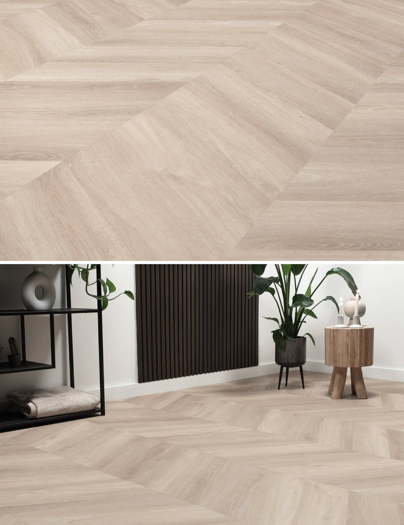 Floer Unbehandelt Eiche Chevron Klebe-Vinyl FLR-3570 - Solzaleben.de