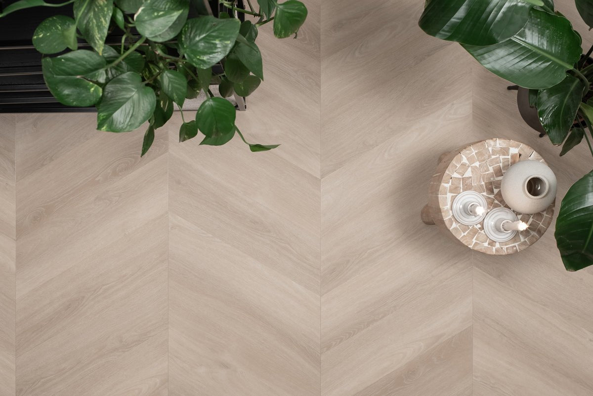 Floer Unbehandelt Eiche Chevron Klebe - Vinyl FLR - 3570 - Solzaleben.de