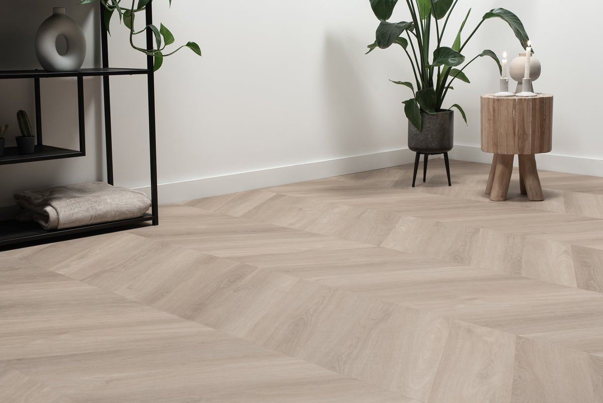 Floer Unbehandelt Eiche Chevron Klebe - Vinyl FLR - 3570 - Solzaleben.de