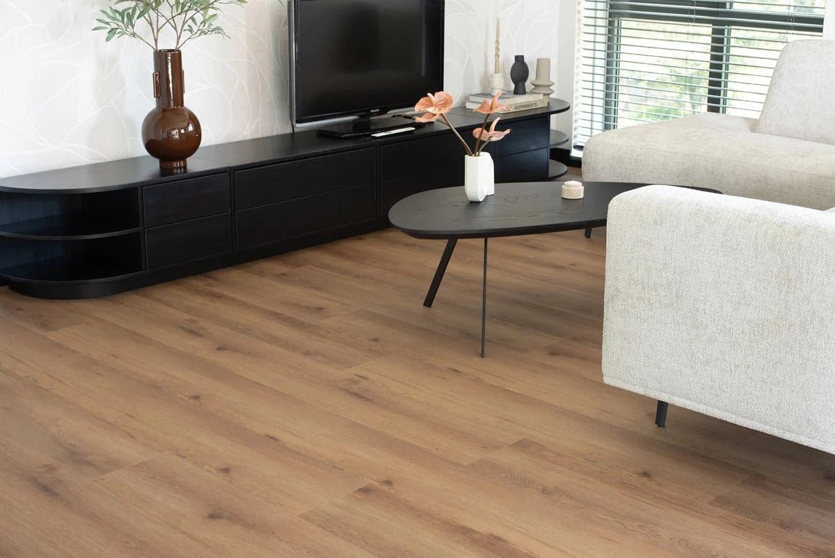 Floer Warth Nussbraun Eiche Dörfer Klebe-Vinyl FLR-3046 - Solzaleben.de