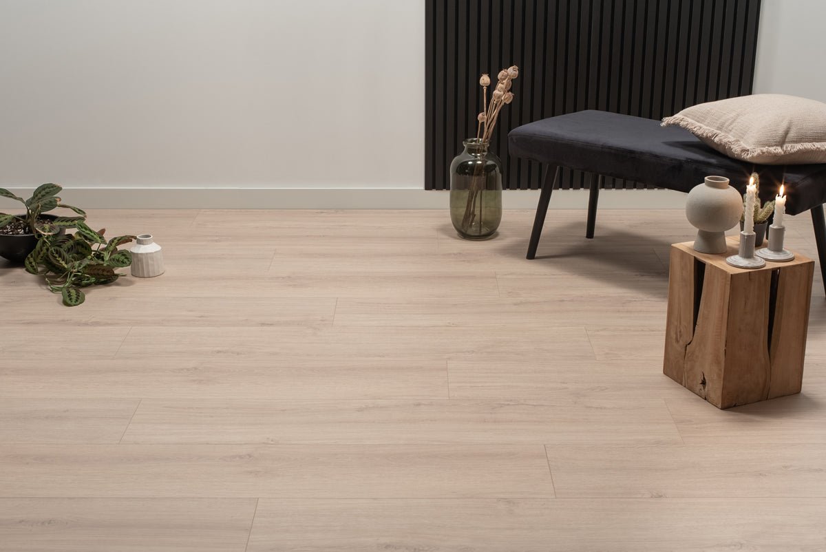 Floer Waterford Eiche Weiß Beige Städte Laminat FLR - 1421 - Solzaleben.de