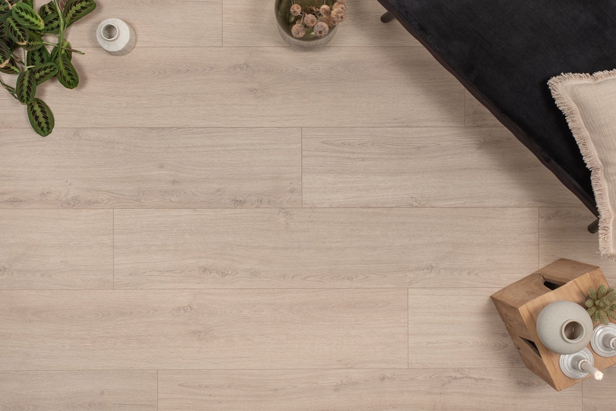 Floer Waterford Eiche Weiß Beige Städte Laminat FLR - 1421 - Solzaleben.de