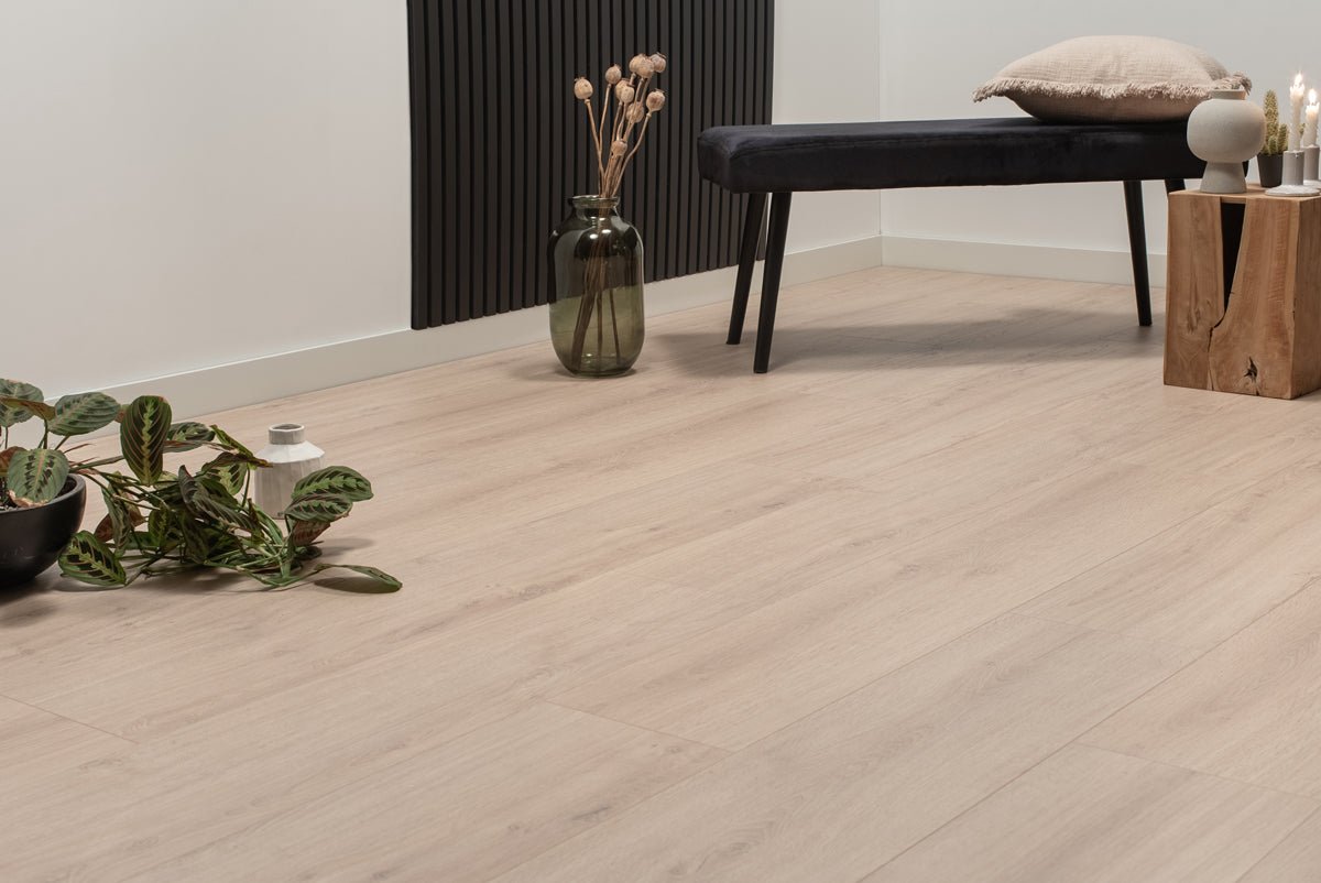 Floer Waterford Eiche Weiß Beige Städte Laminat FLR - 1421 - Solzaleben.de