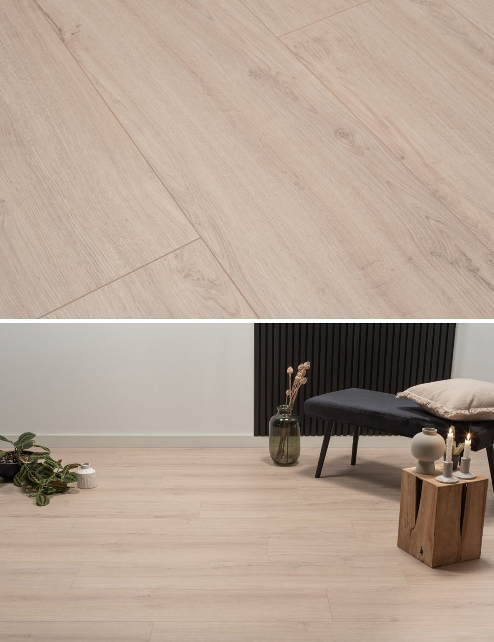 Floer Waterford Eiche Weiß Beige Städte Laminat FLR-1421 - Solzaleben.de
