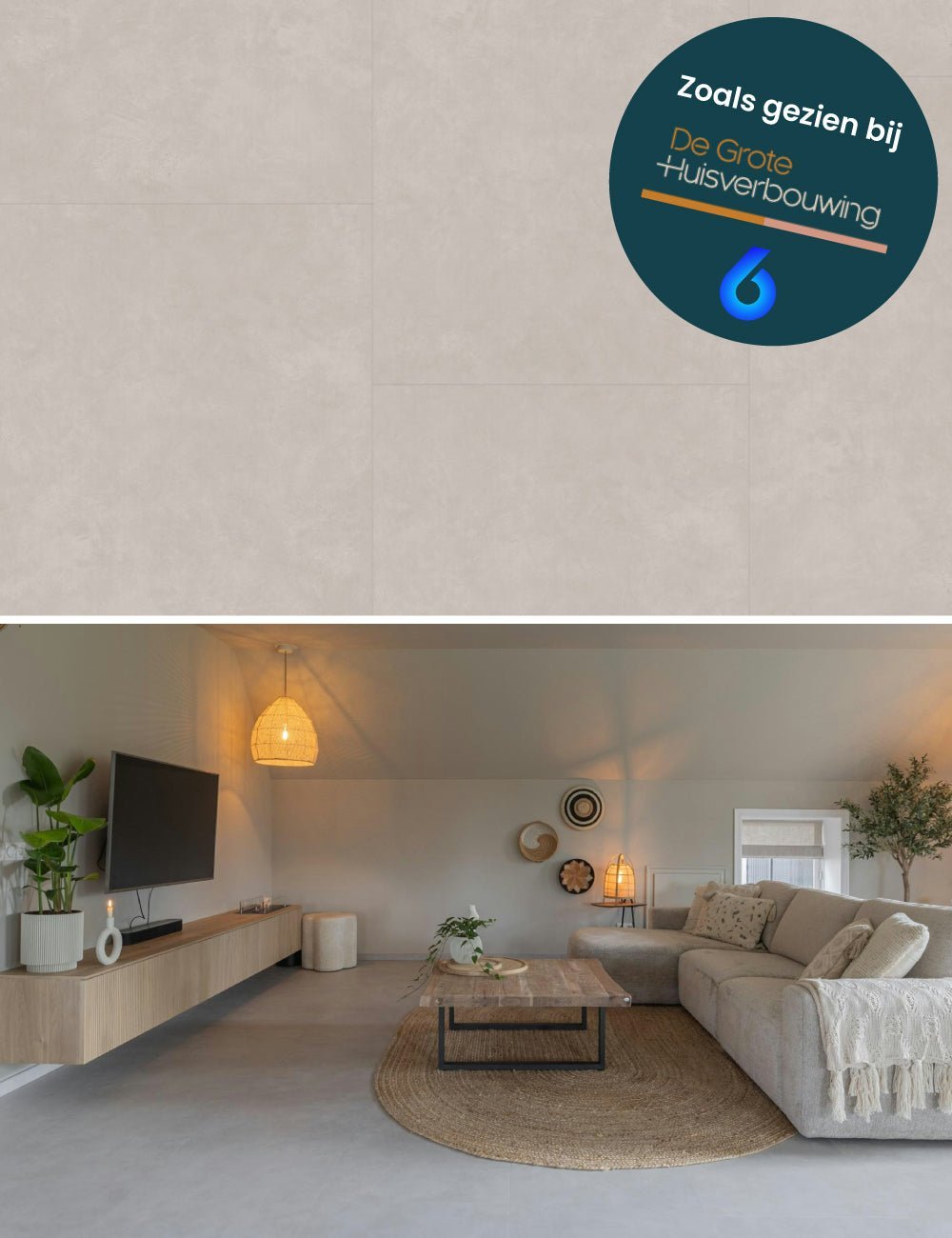 Floorify Pebble Beach F030 Große Vinylfliese Klick - Vinyl - Solzaleben.de