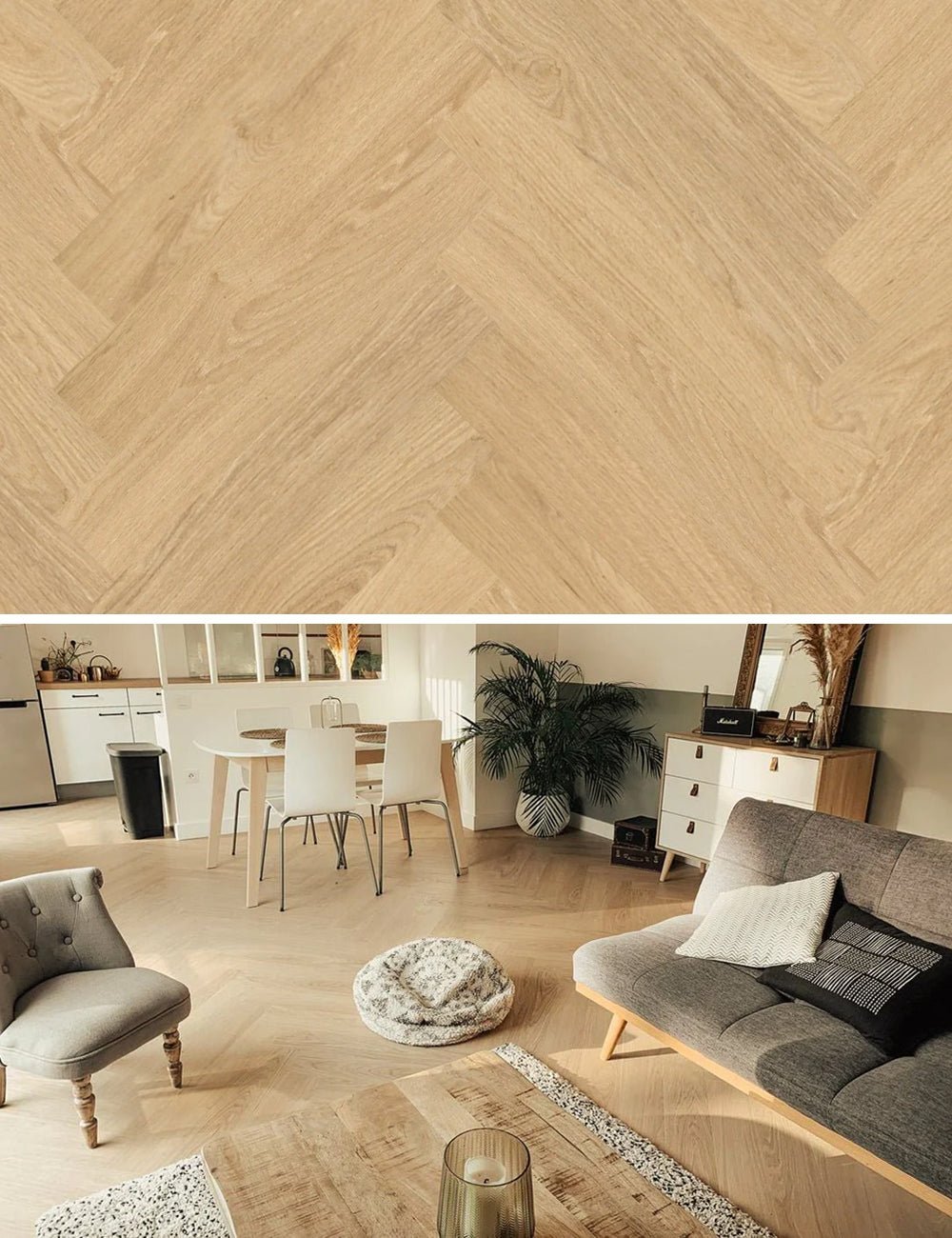 Floorify Uni F301 Fischgrät Klick - Vinyl - Solzaleben.de