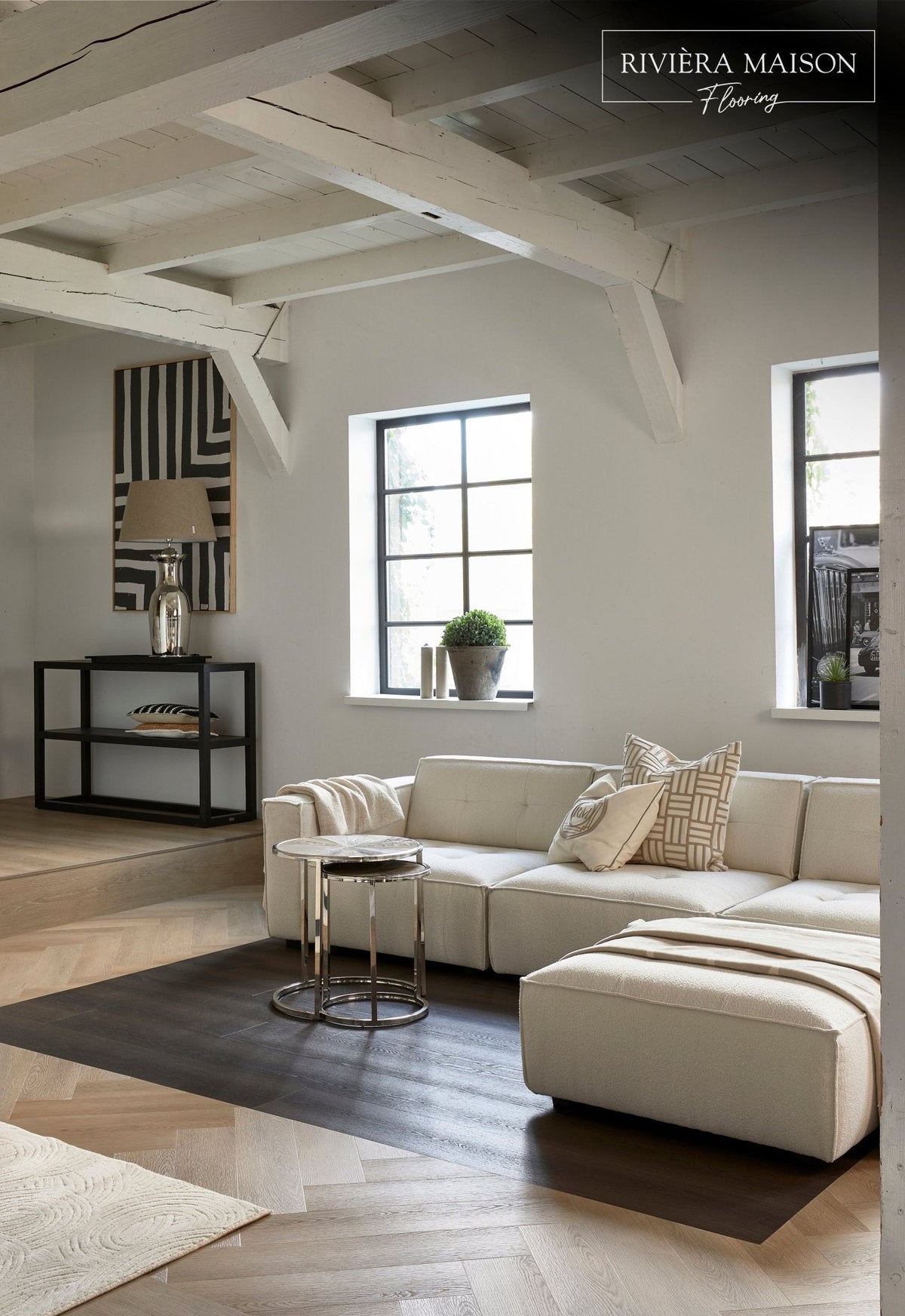 Rivièra Maison The Long Island Collection Long Beach Sand Herringbone 345-255834 - Solzaleben.de