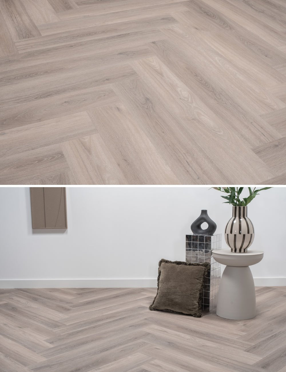 Solza Genua Greige Walfischgrät Klebe-Vinyl SLZ-5023