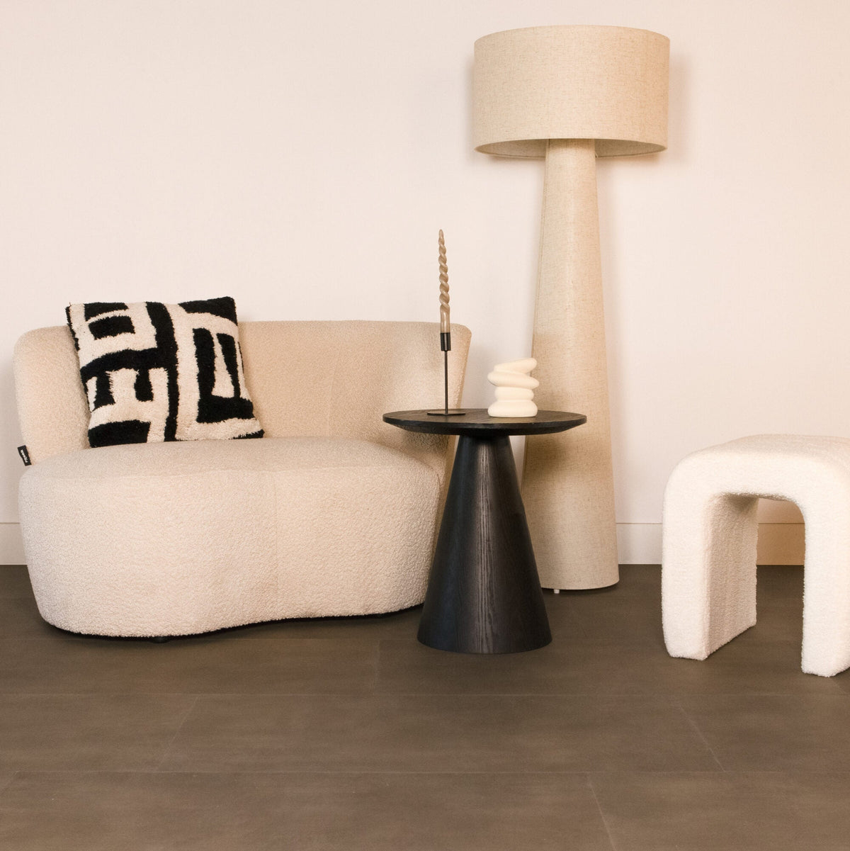 Vivafloors 1440 Warm Grey Fliese Klebe-Vinyl - Solzaleben.de
