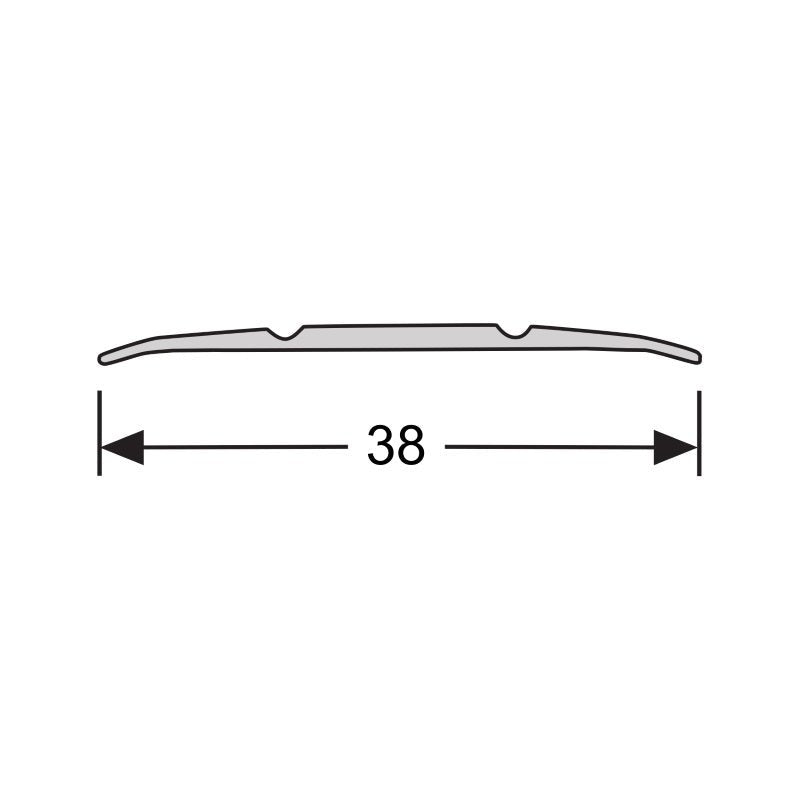 Dilatatieprofiel/Vloerstrip 38mm Champagne Eiken 40119 - Solza.nl