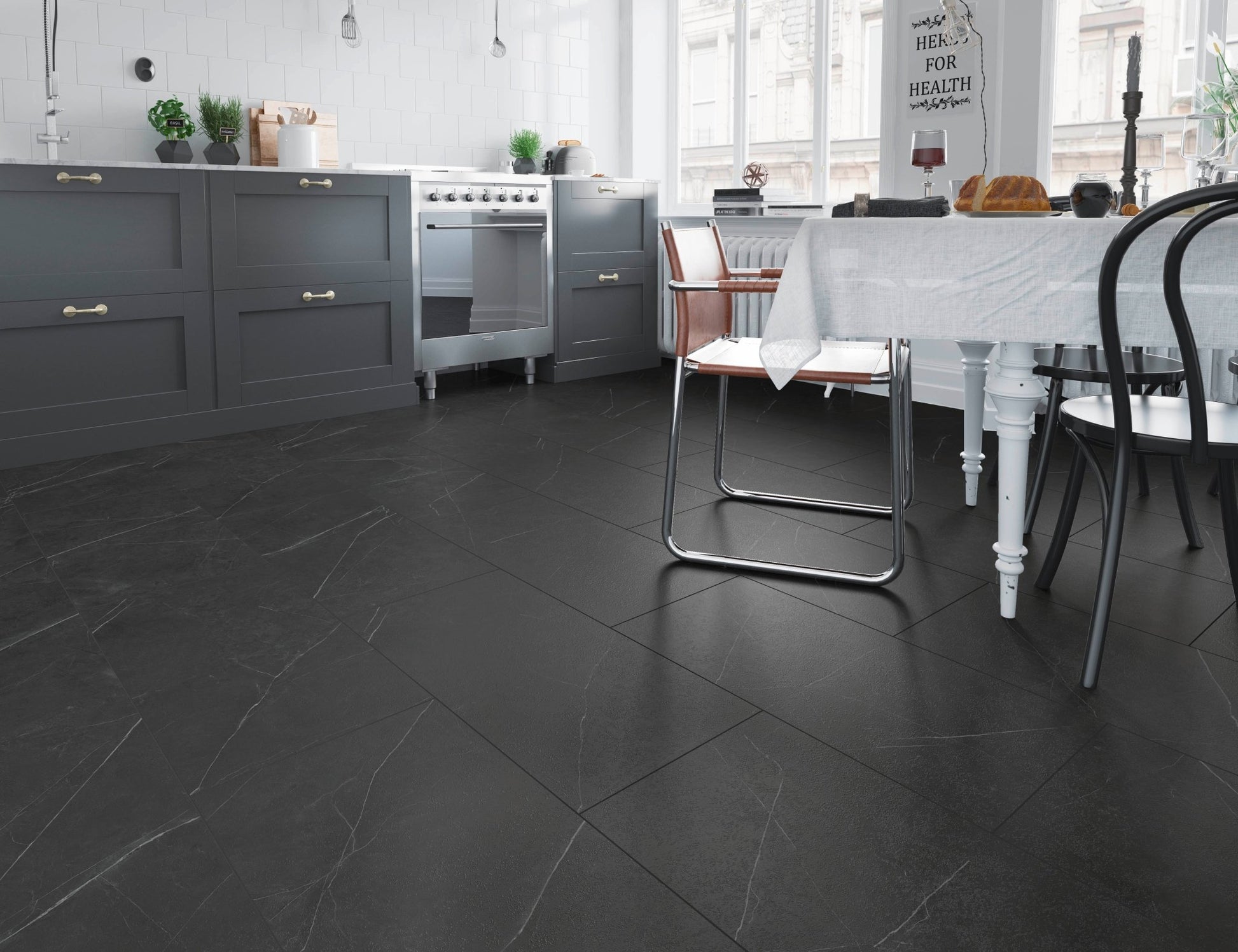 Gelasta Grande Rigid Click Tile 5503 Marble Black - Solza.nl