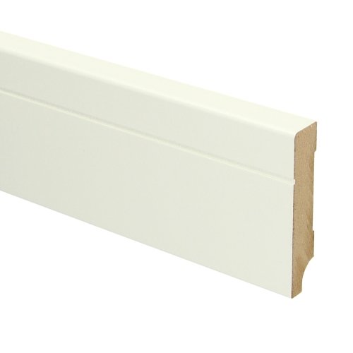 MDF Tijdloze plint 70x12 wit voorgelakt RAL 9010 - Solza.nl